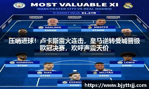 压哨进球！卢卡斯雷火连击，皇马逆转曼城晋级欧冠决赛，欢呼声震天价